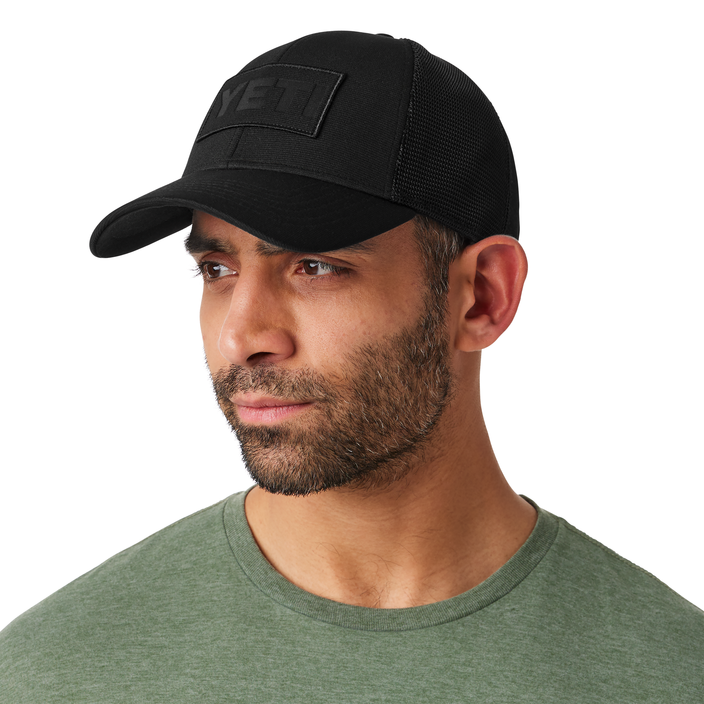 Core Patch Trucker Hat Black on Black - Image 6
