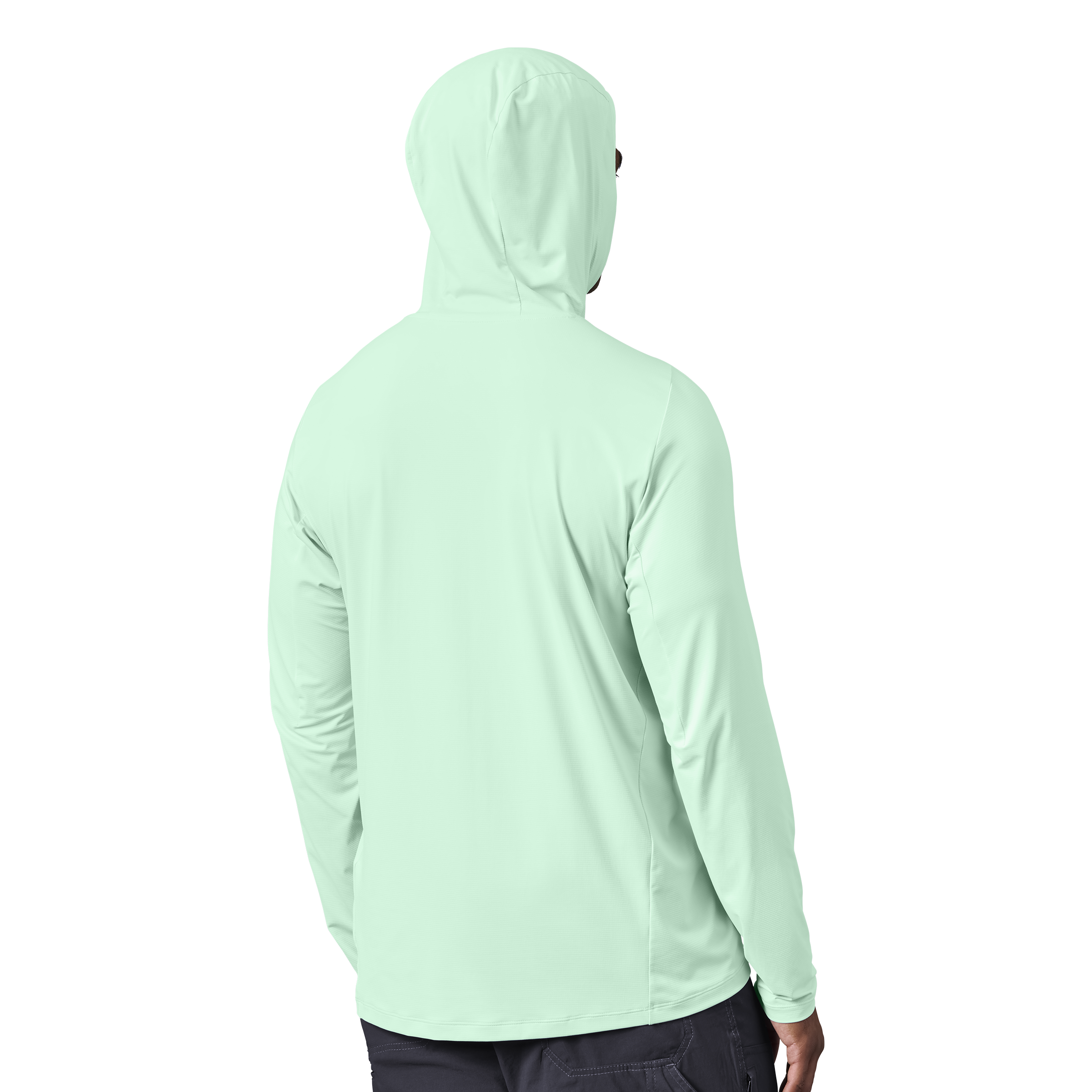 Men's Hooded Ultra Lightweight Sunshirt Ice Blue - Image 5
