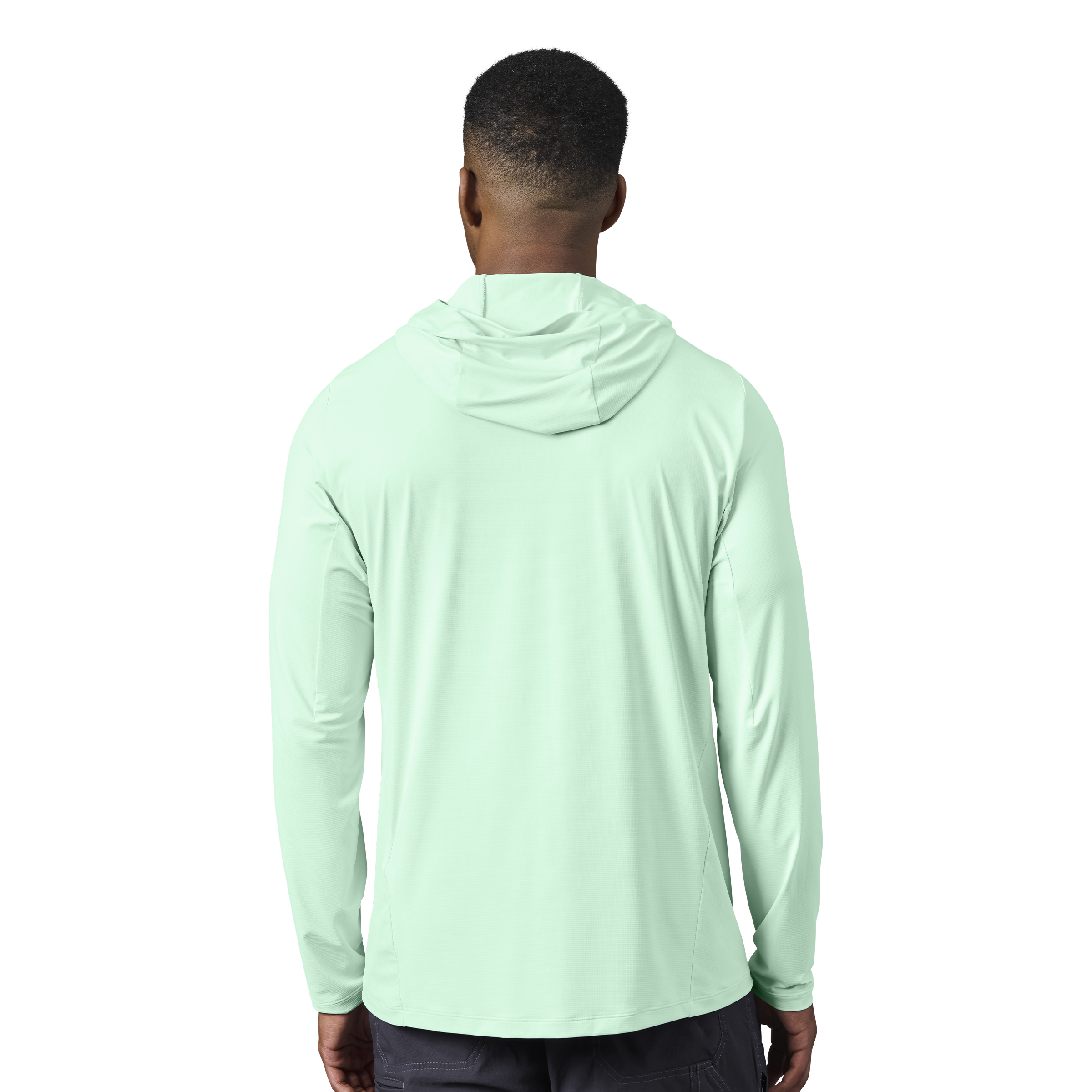 Men's Hooded Ultra Lightweight Sunshirt Ice Blue - Image 4