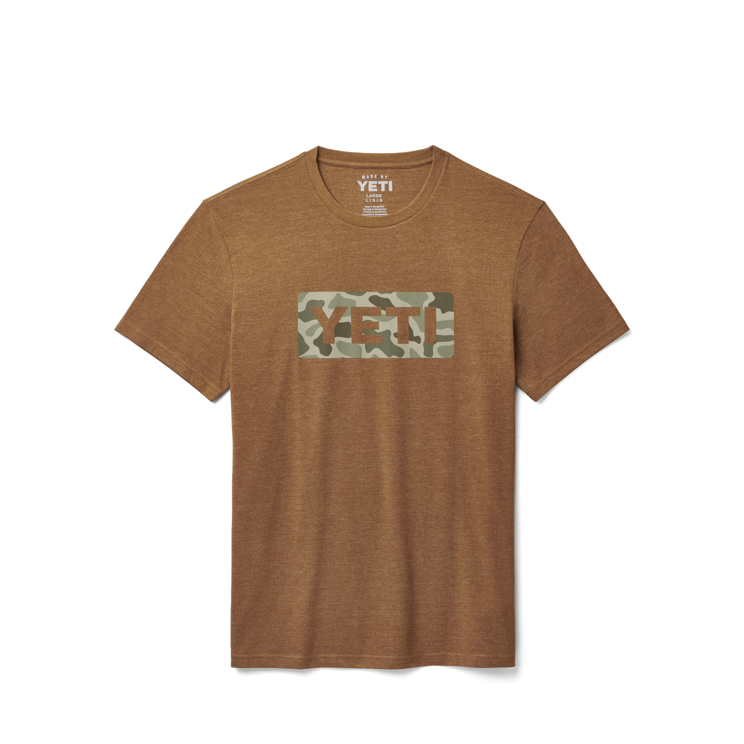 Camo Logo Badge Short Sleeve T-Shirt  Tobacco