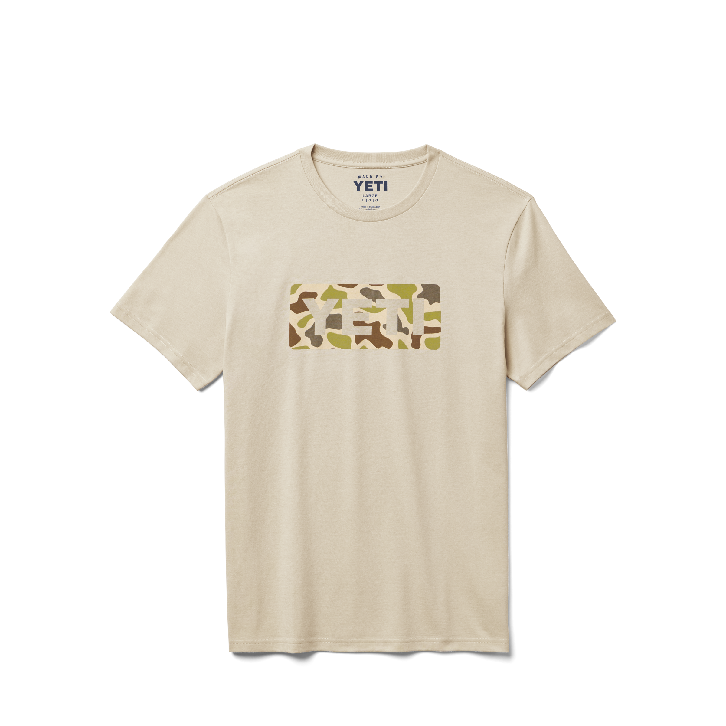 Camo Logo Badge Short Sleeve T-Shirt Sand