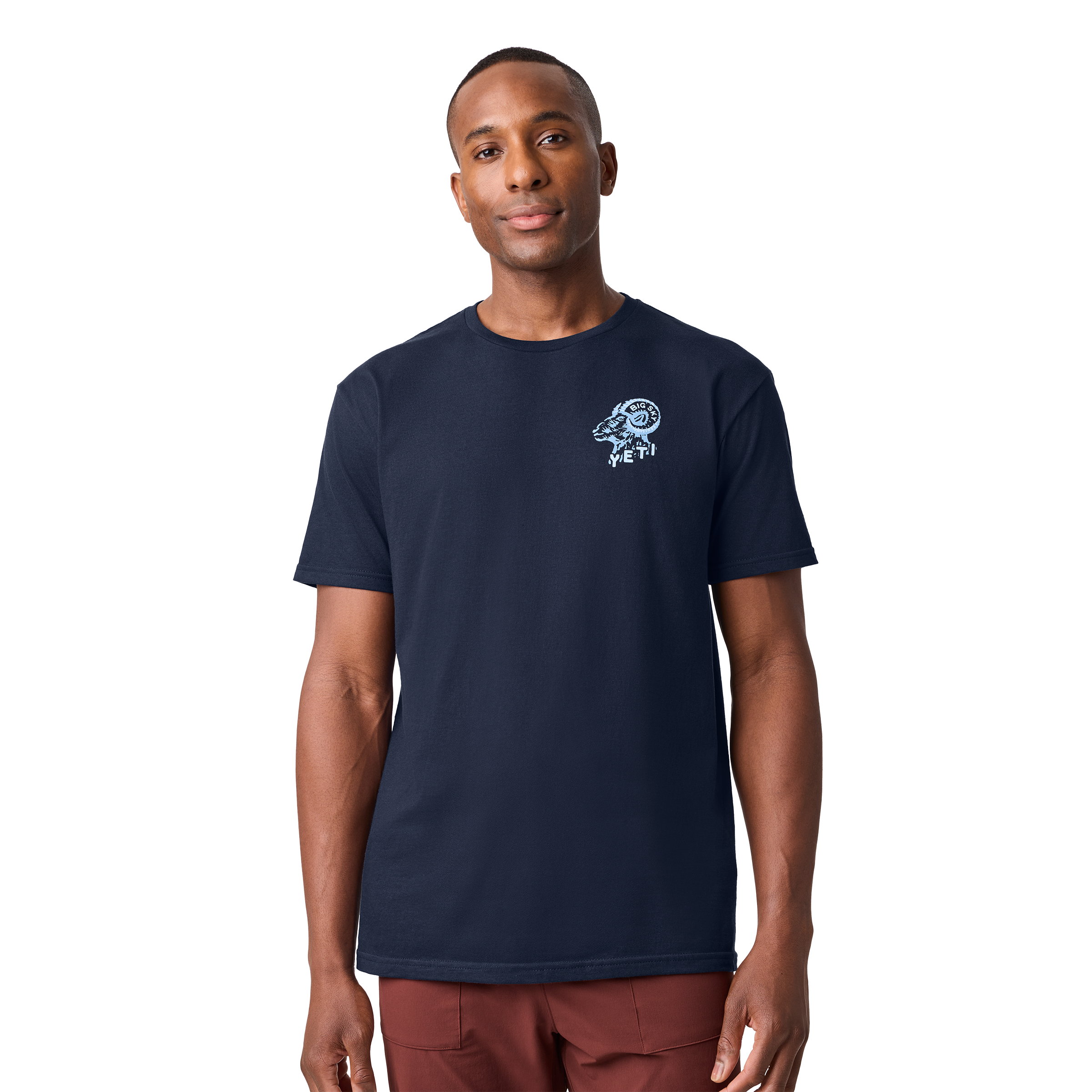 YETI® Big Sky Bighorn Short Sleeve T-Shirt Navy - Image 2